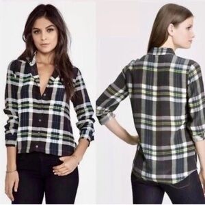 Plaid Button-Up Shirt